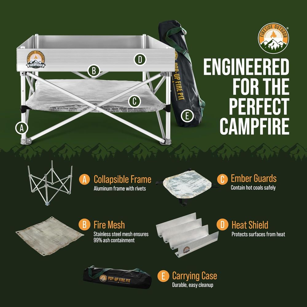 Portable Outdoor Fire Pit for  - مراجعة Outdoor Camping Fire وسعره