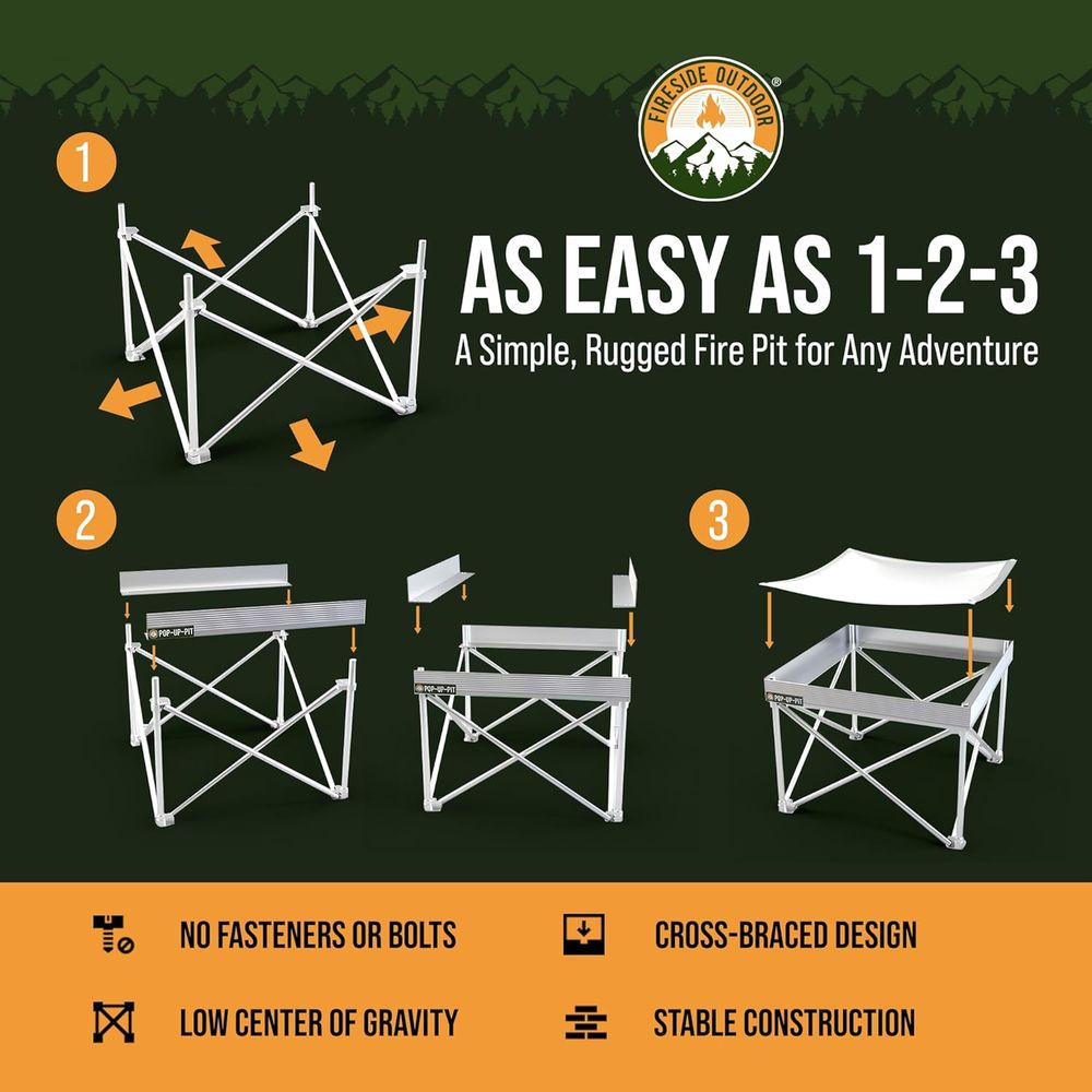 Portable Outdoor Fire Pit for  - مراجعة Outdoor Camping Fire وسعره