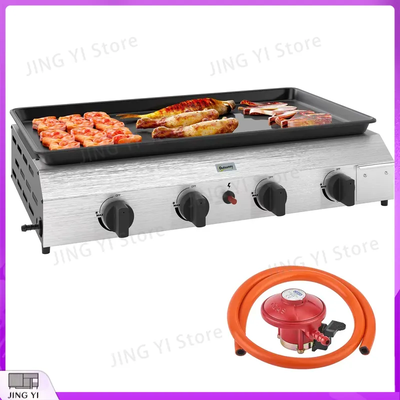 Gas Grill BBQ Grill with Non-S - مراجعة Outdoor Camping Griddle وسعره