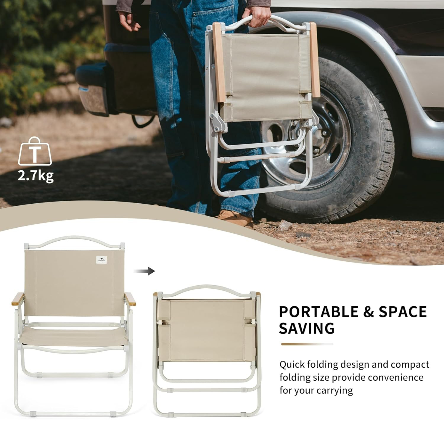 Naturehike Portable Camping Ch - مراجعة Outdoor Camping Folding Chairs وسعره