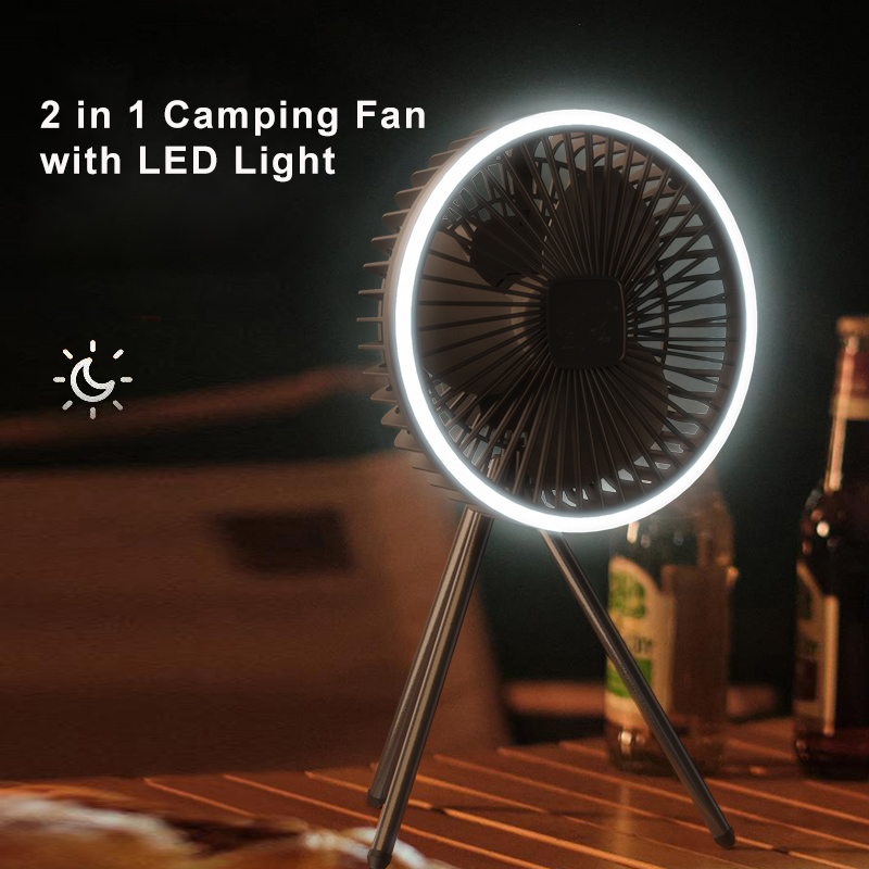 Portable Camping Fan 10000mAh  - مراجعة Outdoor Camping Misting Fan وسعره