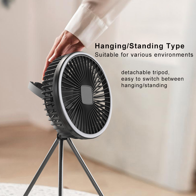 Portable Camping Fan 10000mAh  - مراجعة Outdoor Camping Misting Fan وسعره