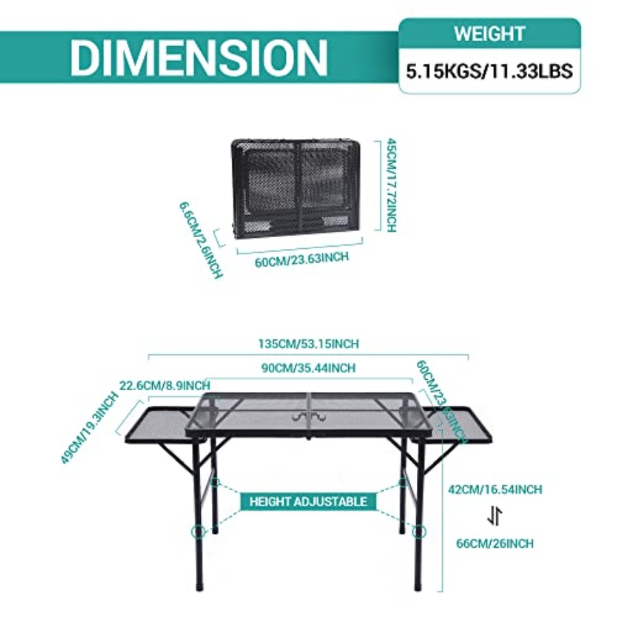 Folding Grill Table, Camping T - مراجعة Outdoor Camping Table وسعره