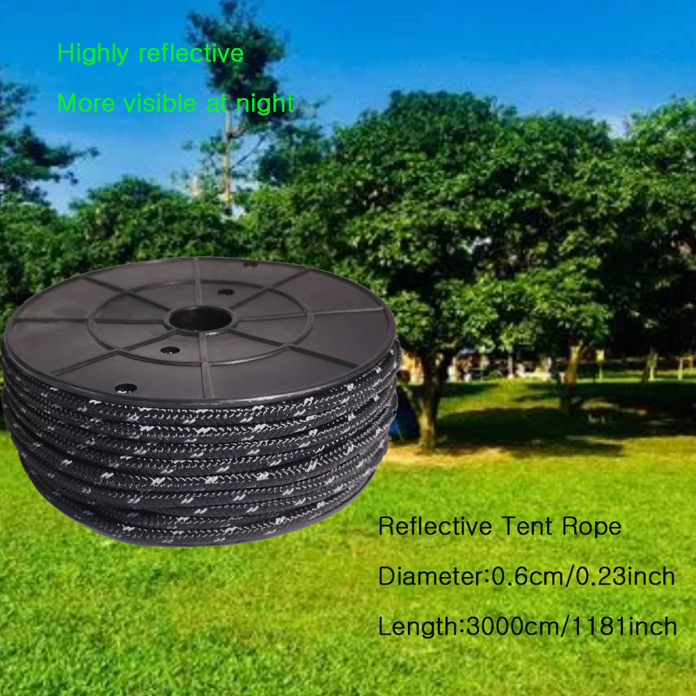 30M Reflective Paracord 6mm Pa - مراجعة Outdoor Camping Extension Cord وسعره