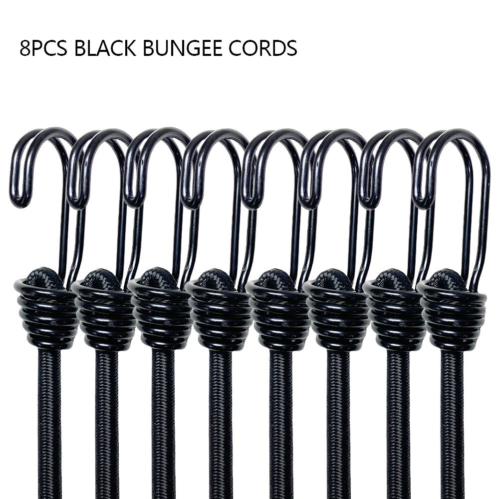 8Pcs 60cm Camping Bungee Cord  - مراجعة Outdoor Camping Extension Cord وسعره