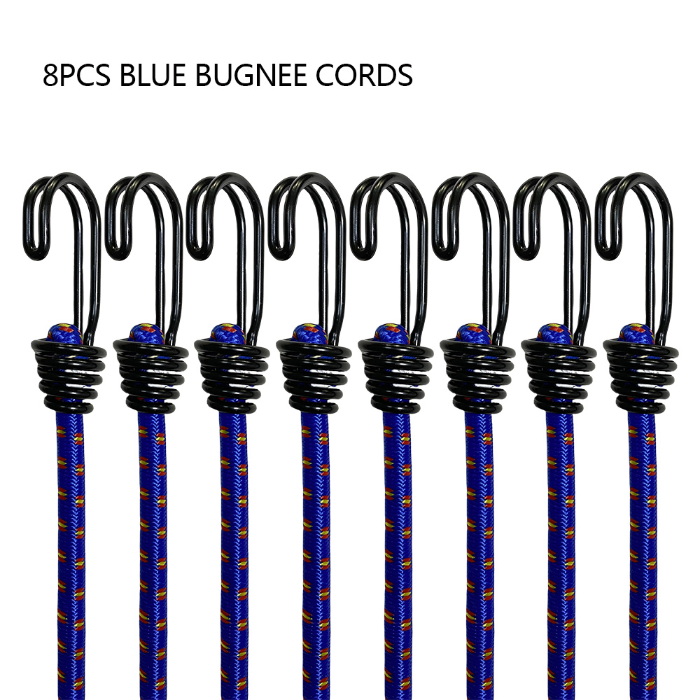 8Pcs 60cm Camping Bungee Cord  - مراجعة Outdoor Camping Extension Cord وسعره