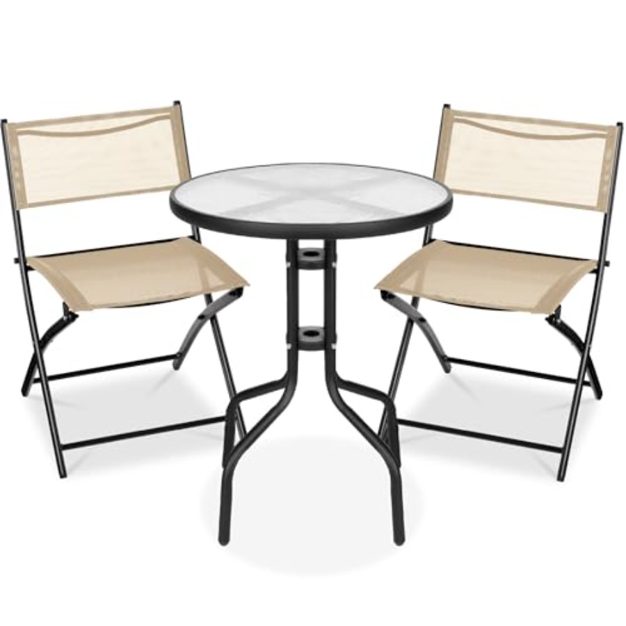 3-Piece Patio Bistro Dining Fu - مراجعة Folding Chair وسعره