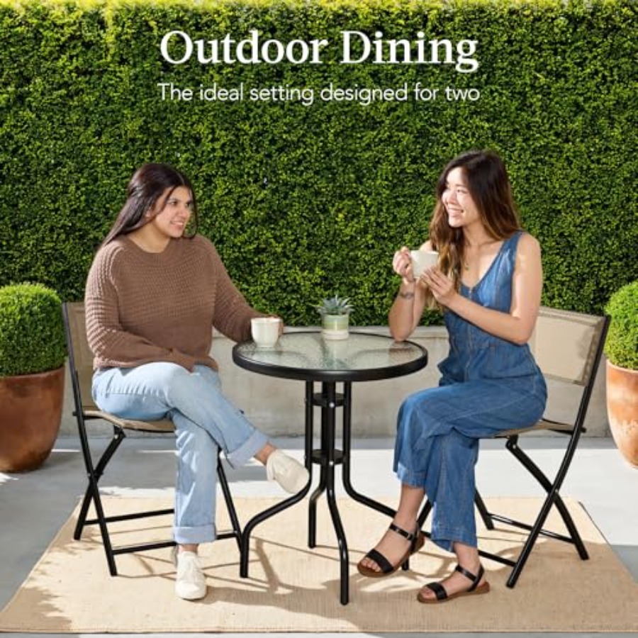 3-Piece Patio Bistro Dining Fu - مراجعة Folding Chair وسعره