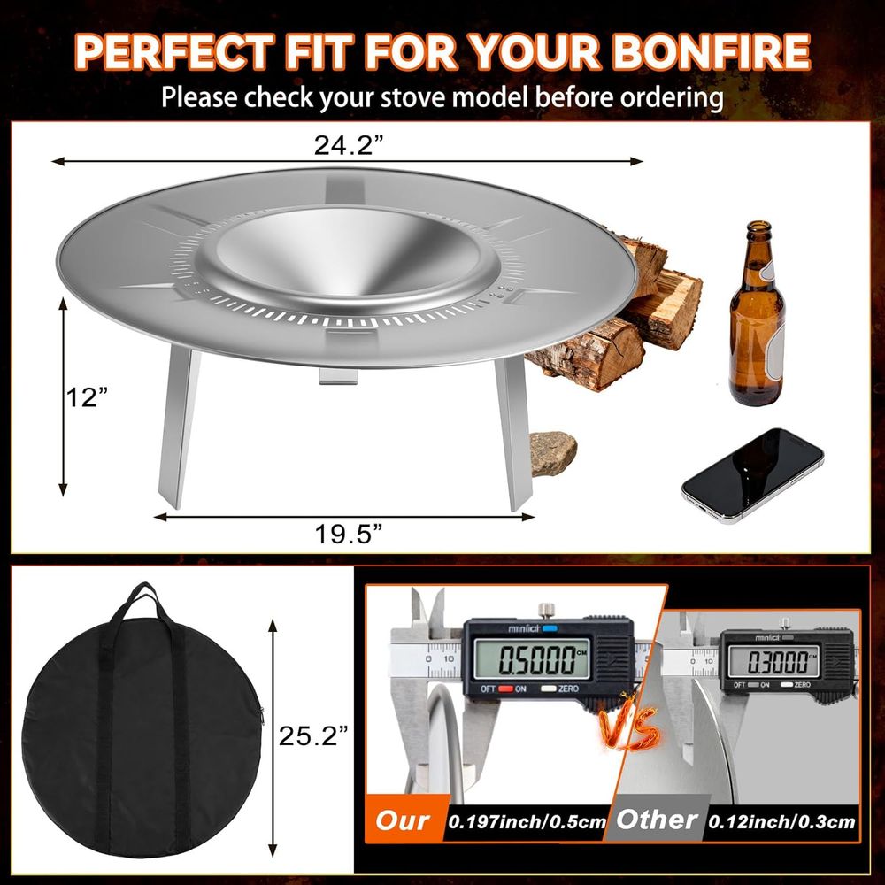 Portable 3-Leg Stainless Steel - مراجعة Outdoor Camping Fire وسعره