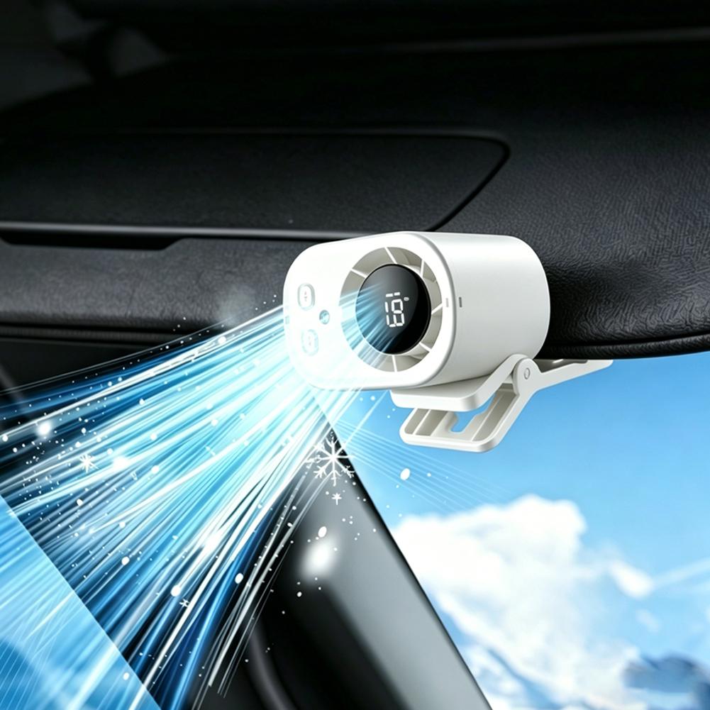 Mini Clip On Car Fan with LED  - مراجعة Outdoor Camping Misting Fan وسعره