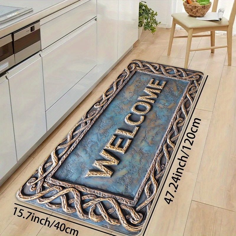 1PC WELCOME Pattern Kitchen Ru - مراجعة Outdoor Camping Kitchen With Sink وسعره