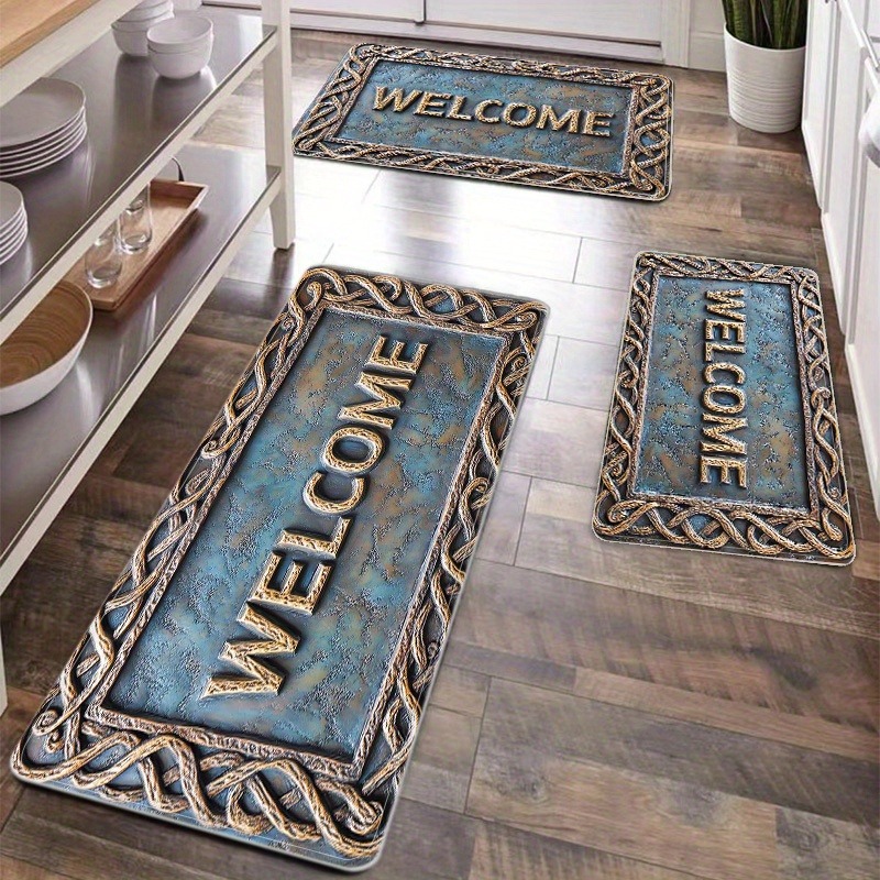 1PC WELCOME Pattern Kitchen Ru - مراجعة Outdoor Camping Kitchen With Sink وسعره