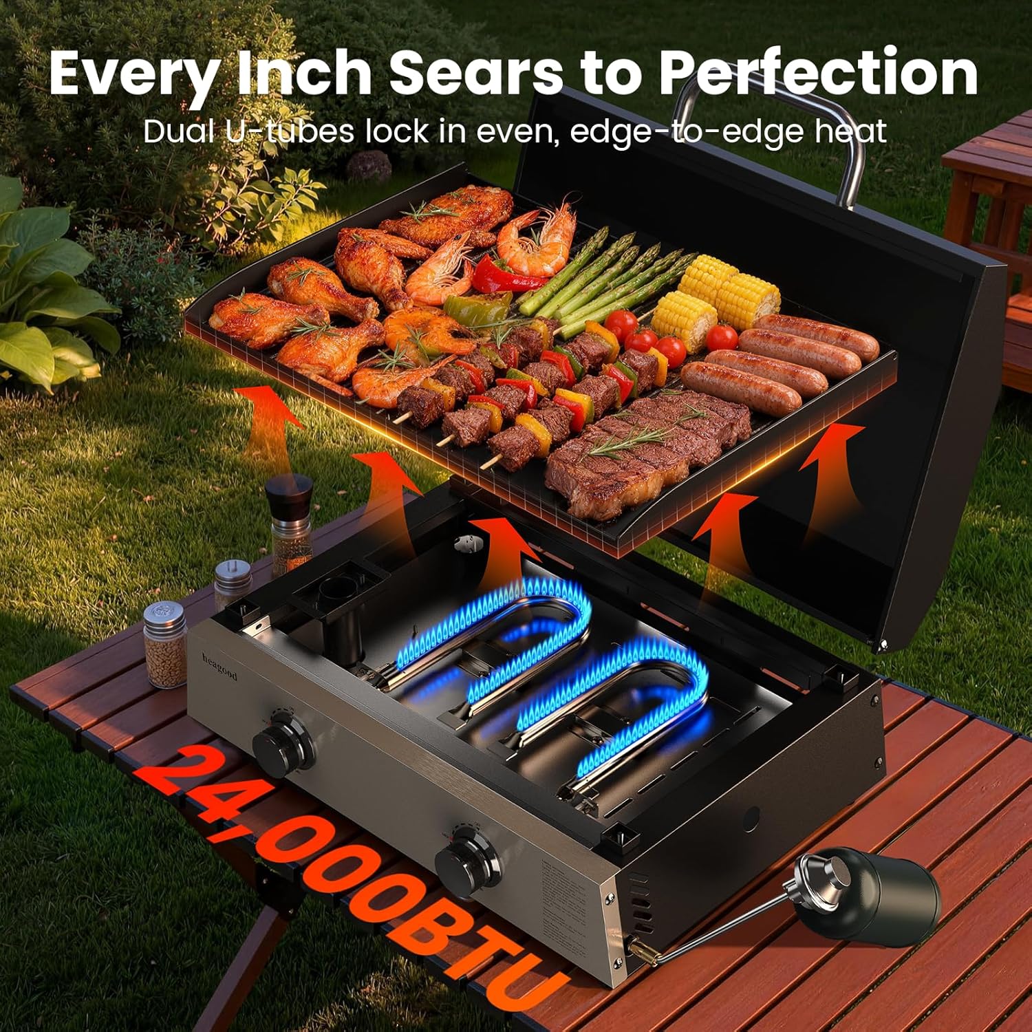 Flat Top Gill, Outdoor Griddle - مراجعة Outdoor Camping Griddle وسعره