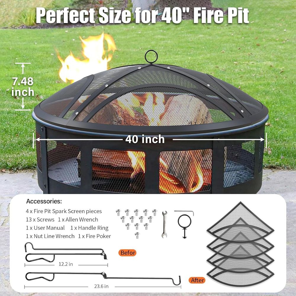 40 Outdoor Fire Pit Mesh Cover - مراجعة Outdoor Camping Fire وسعره