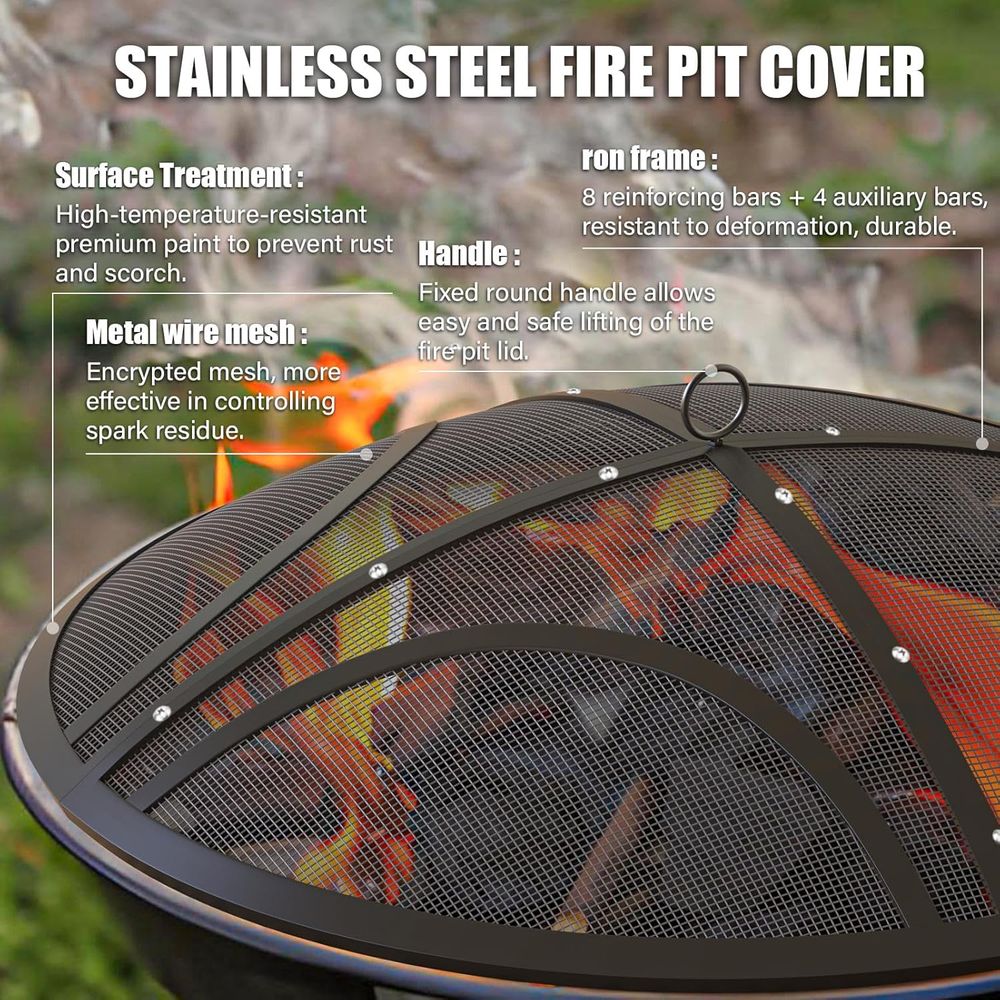 40 Outdoor Fire Pit Mesh Cover - مراجعة Outdoor Camping Fire وسعره