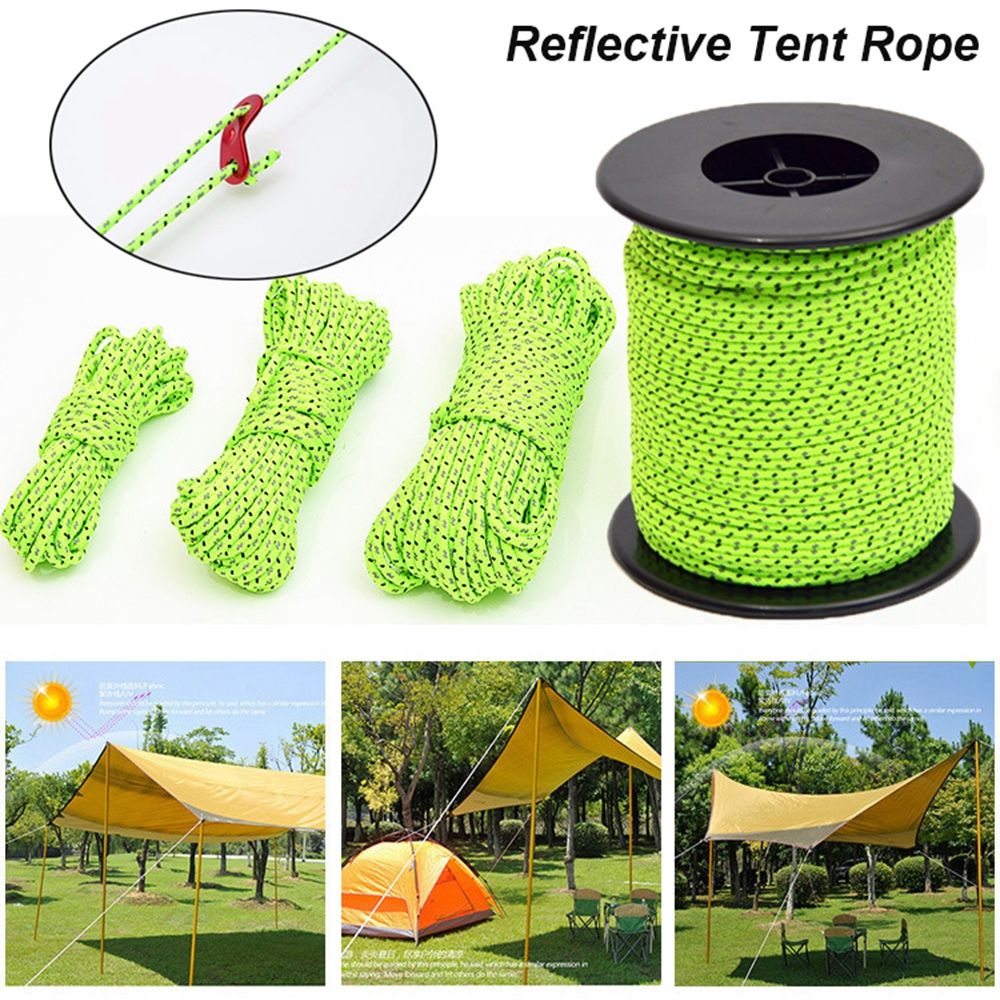 5/10/20/100M Reflective Tent R - مراجعة Outdoor Camping Extension Cord وسعره