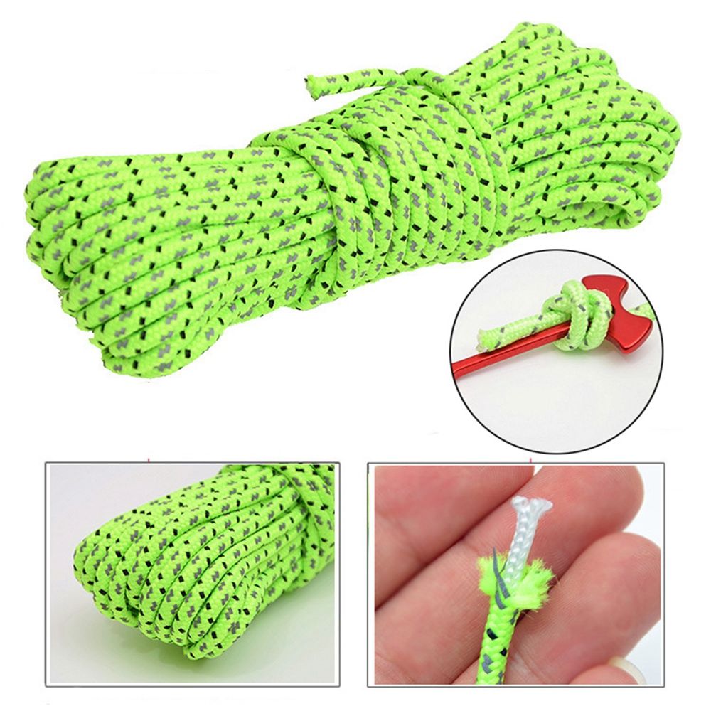 5/10/20/100M Reflective Tent R - مراجعة Outdoor Camping Extension Cord وسعره