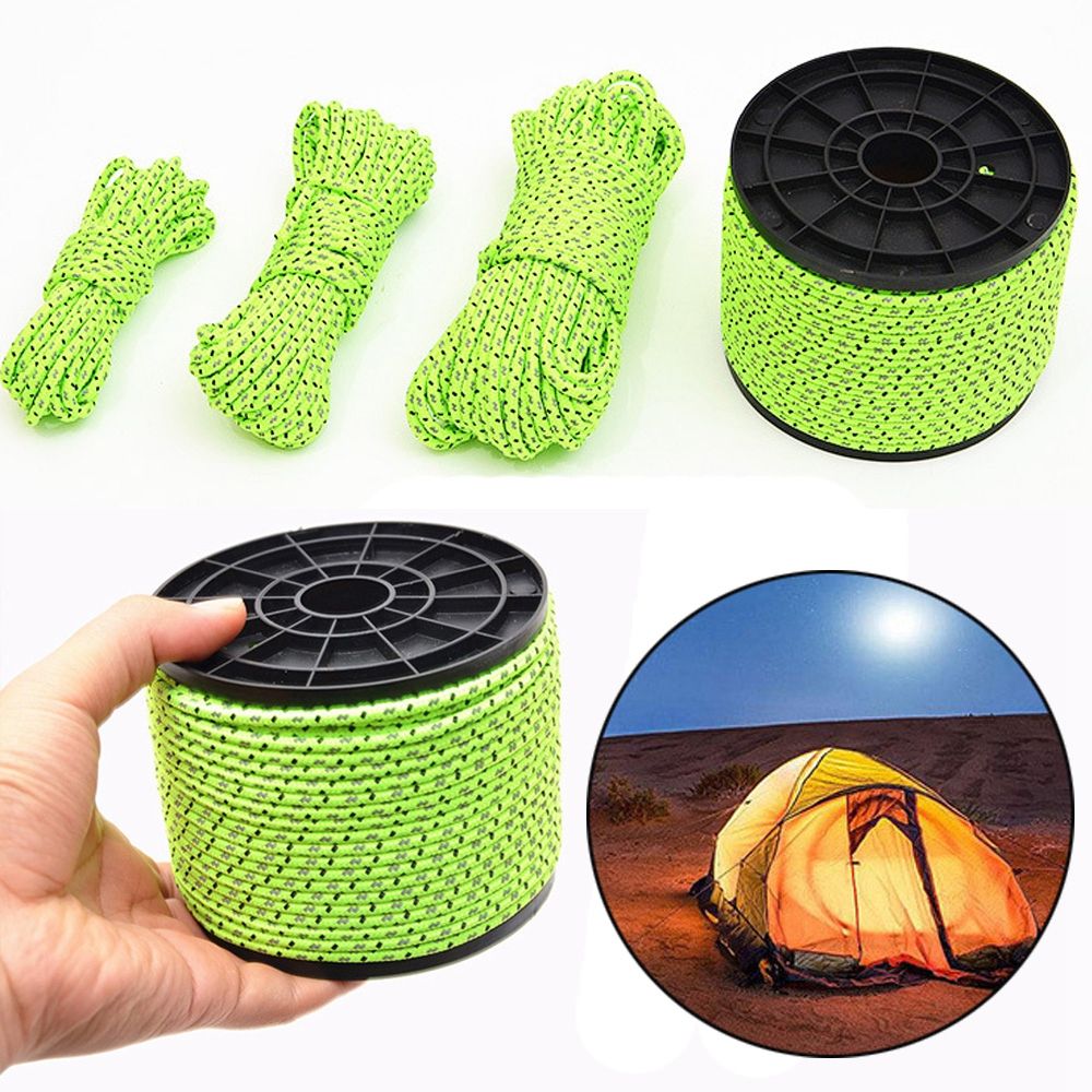 5/10/20/100M Reflective Tent R - مراجعة Outdoor Camping Extension Cord وسعره