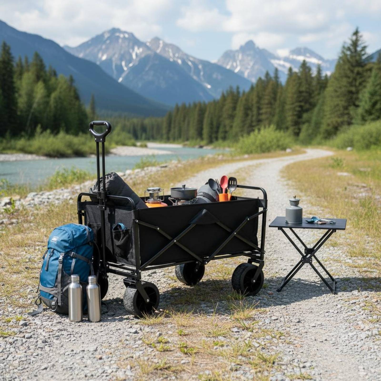 Foldable Camping Wagon Portabl - مراجعة Jinli Outdoor Camping وسعره