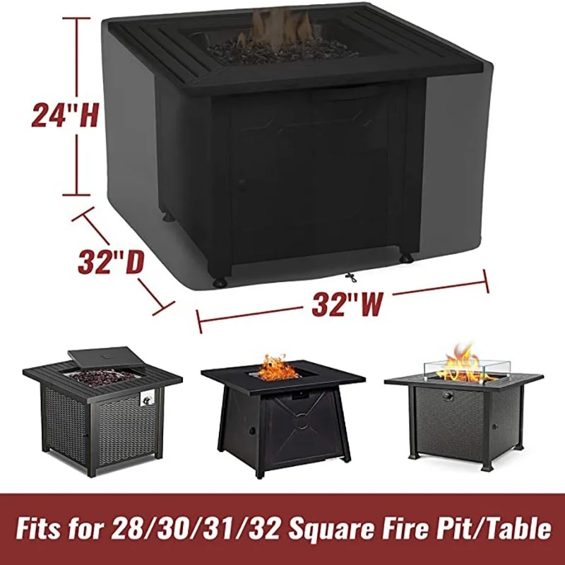 Waterproof Square Fire Pit Cov - مراجعة Outdoor Camping Fire وسعره