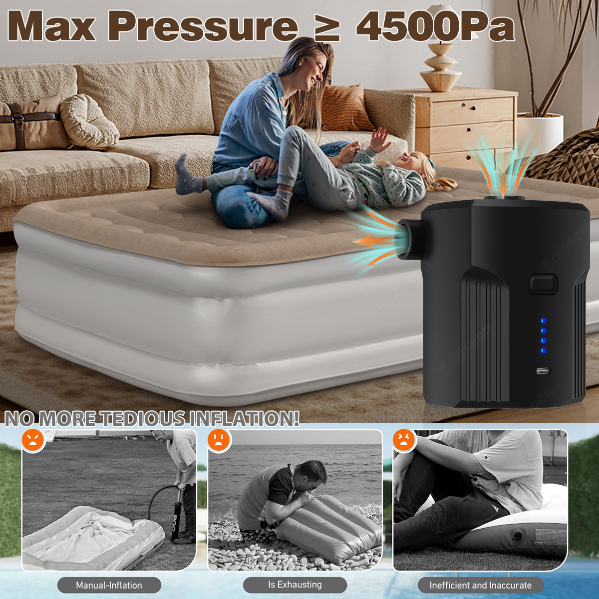 Portable Electric Air Pump for - مراجعة Inflatable Mattress وسعره