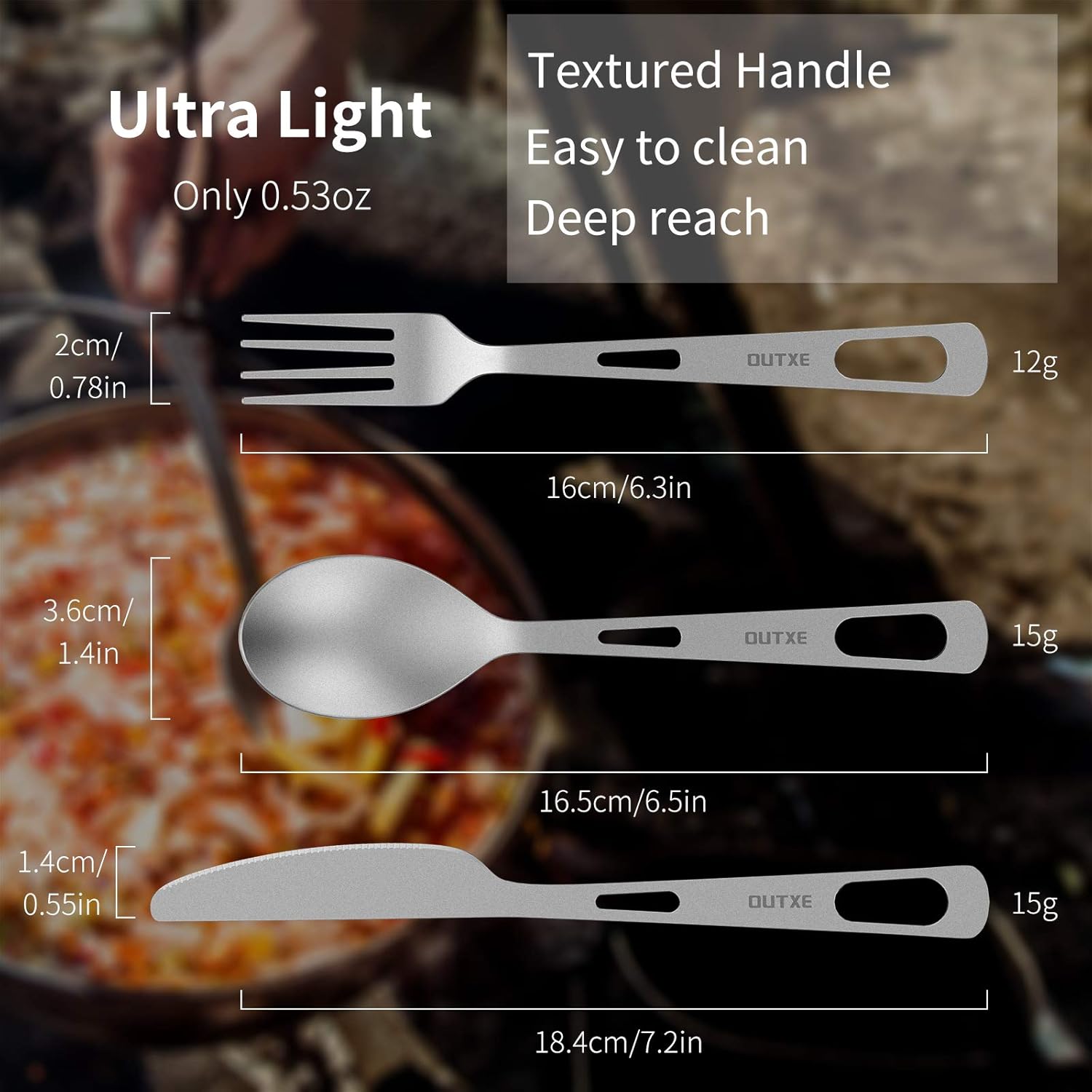 Titanium Camping Cutlery Set w - مراجعة Outdoor Camping Knife وسعره