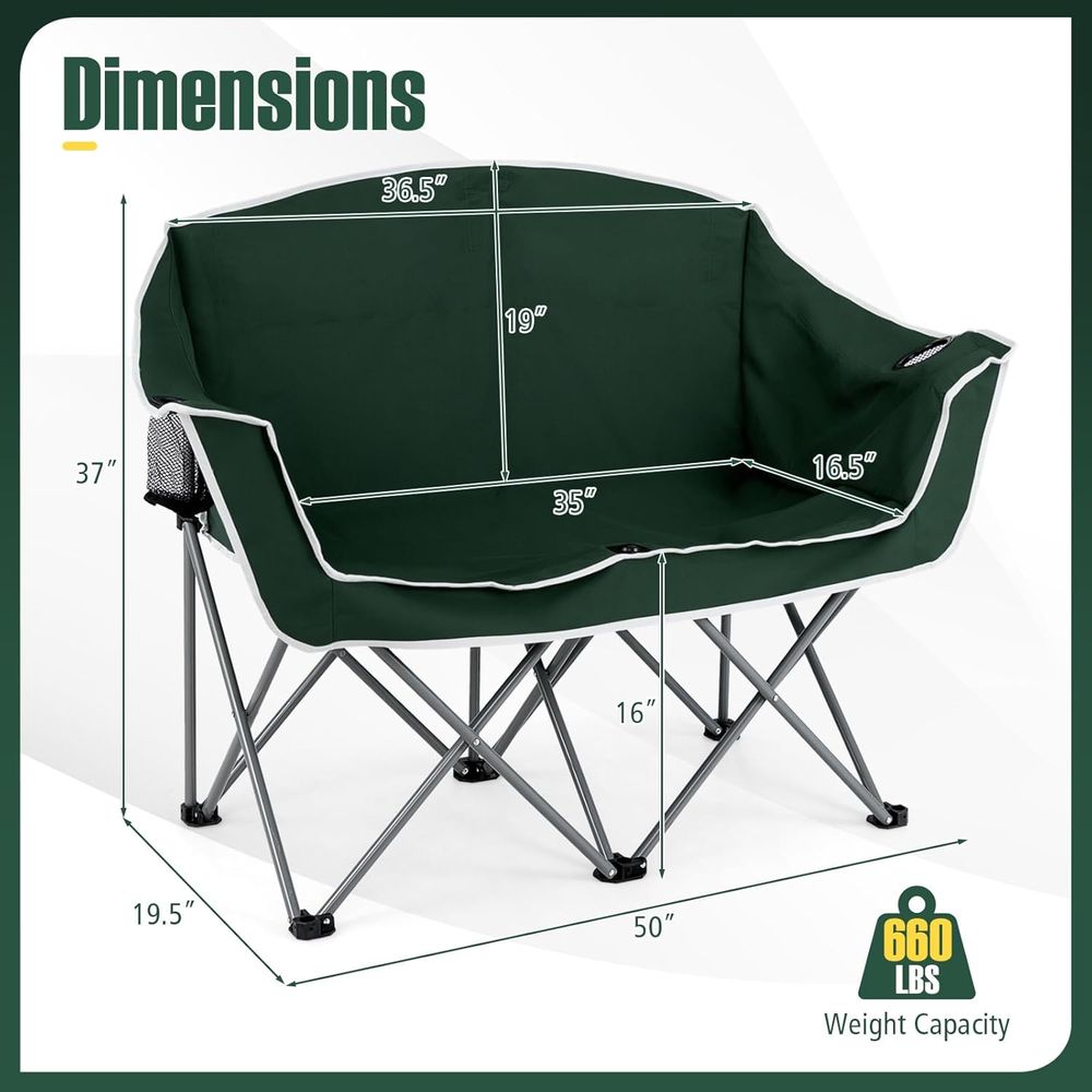 Durable 2-Person Folding Lawn  - مراجعة Folding Chair وسعره