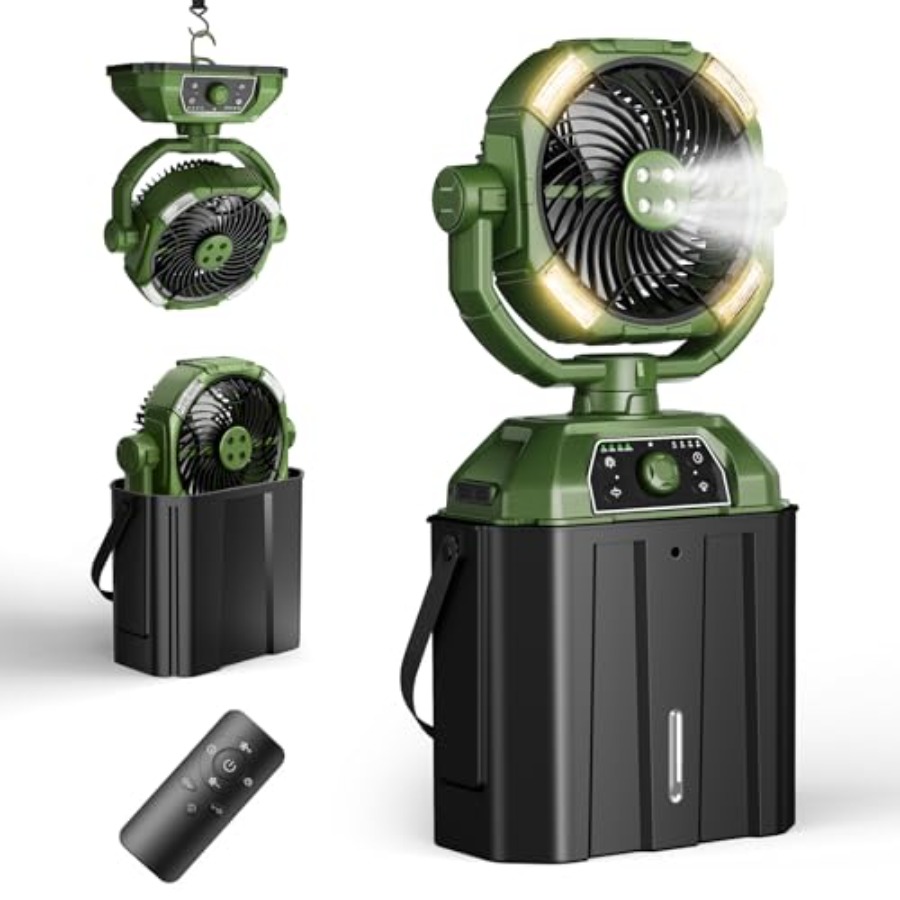Portable misting fan for outdo - مراجعة Outdoor Camping Misting Fan وسعره