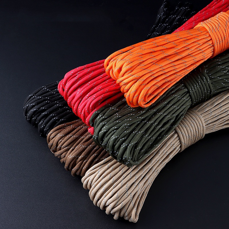 Reflective Paracord 550 Milita - مراجعة Outdoor Camping Extension Cord وسعره