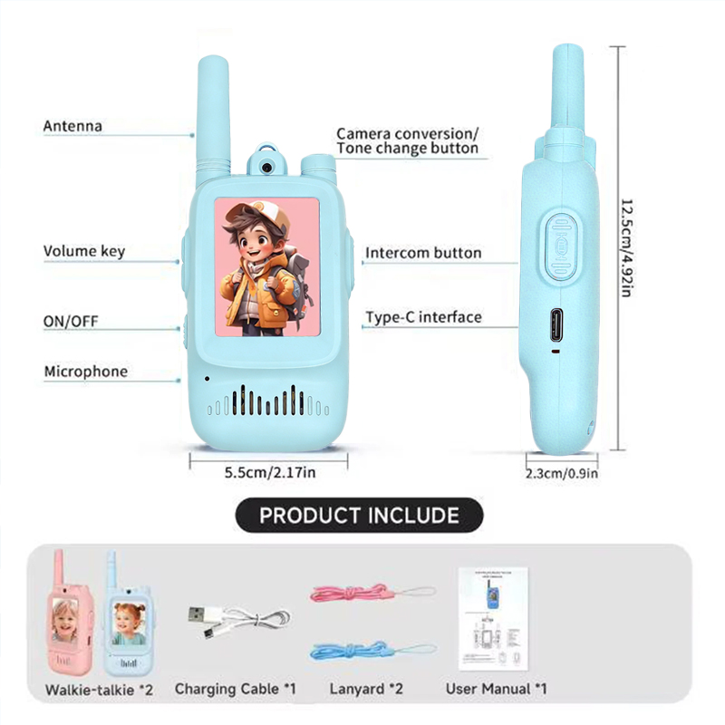 2pcs kids Video Walkie Talkie  - مراجعة Outdoor Camping Videos وسعره