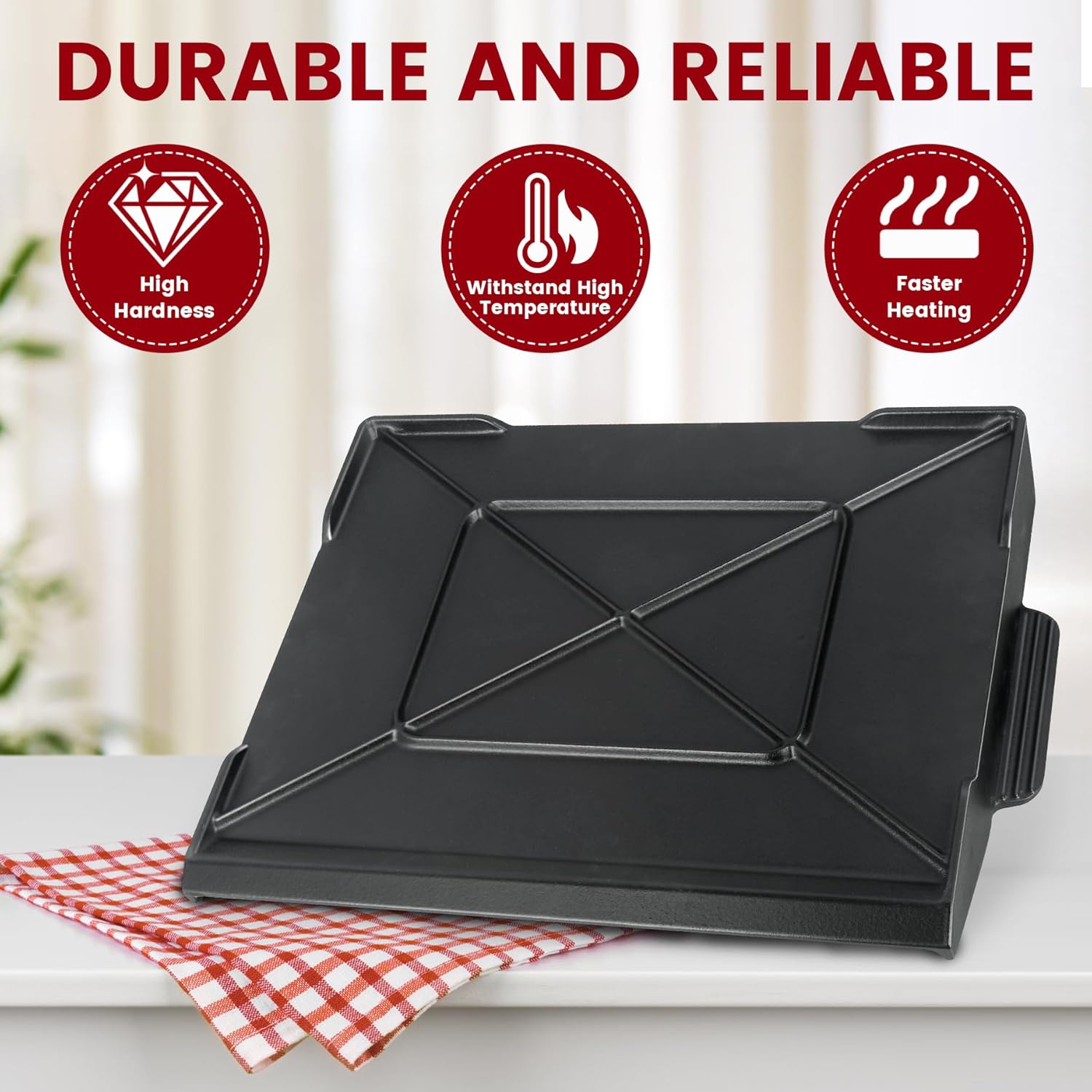 Cast Iron Griddle for Gas Gril - مراجعة Outdoor Camping Griddle وسعره