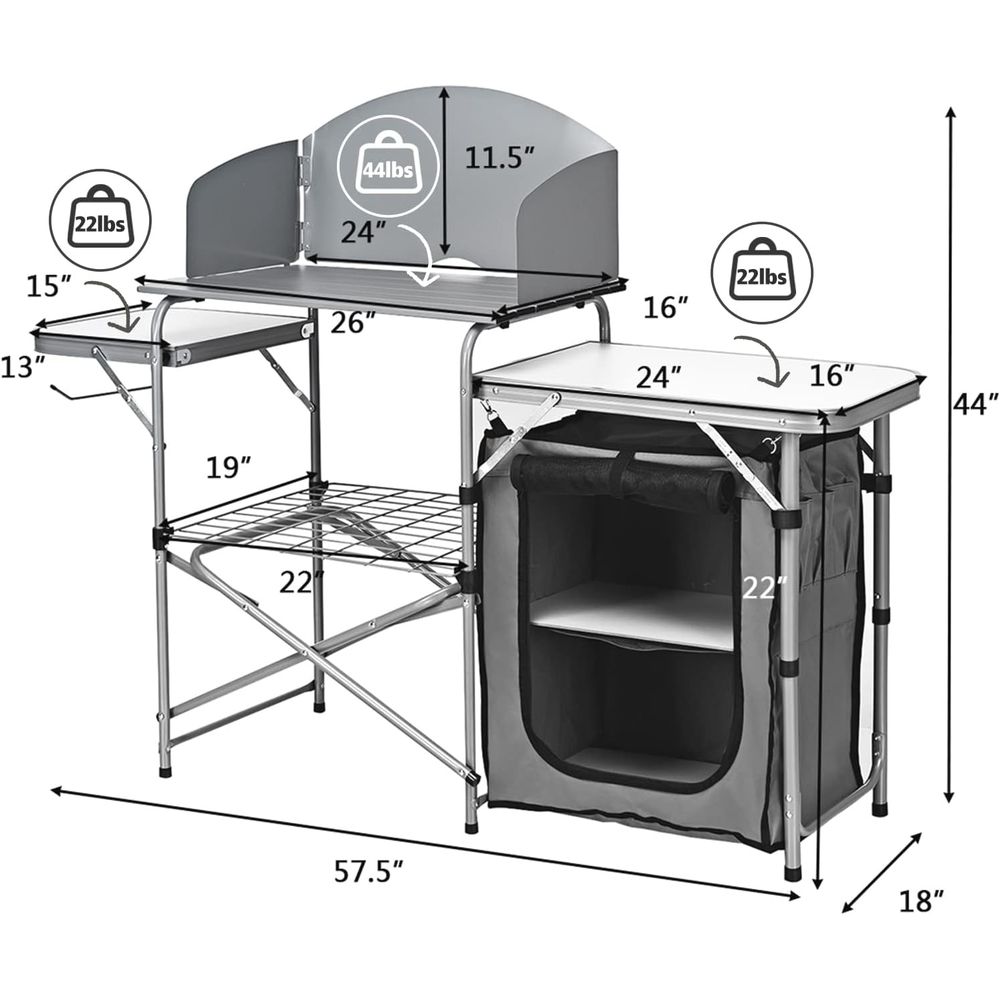 Camping Kitchen Table, Portabl - مراجعة Outdoor Camping Table وسعره