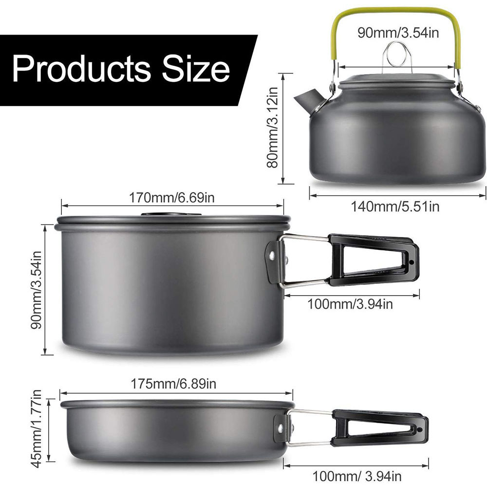 Outdoor camping cookware set m - مراجعة Outdoor Camping World وسعره