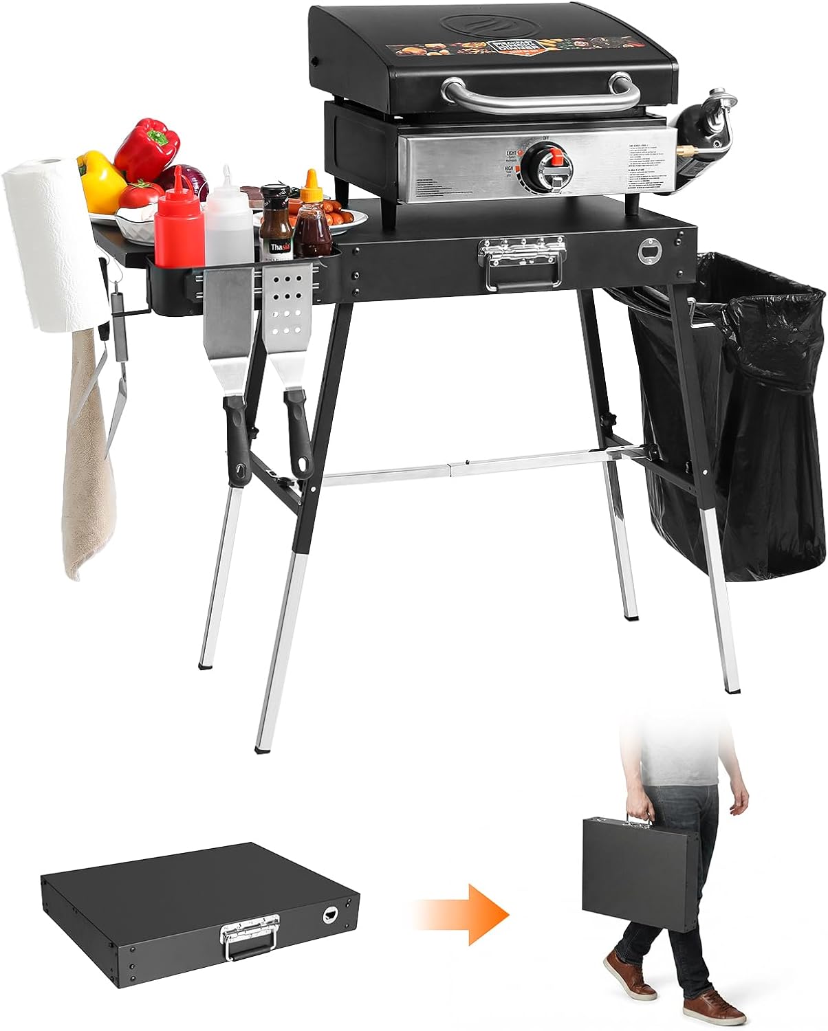 Outdoor Folding Grill Table, A - مراجعة Outdoor Camping Griddle وسعره