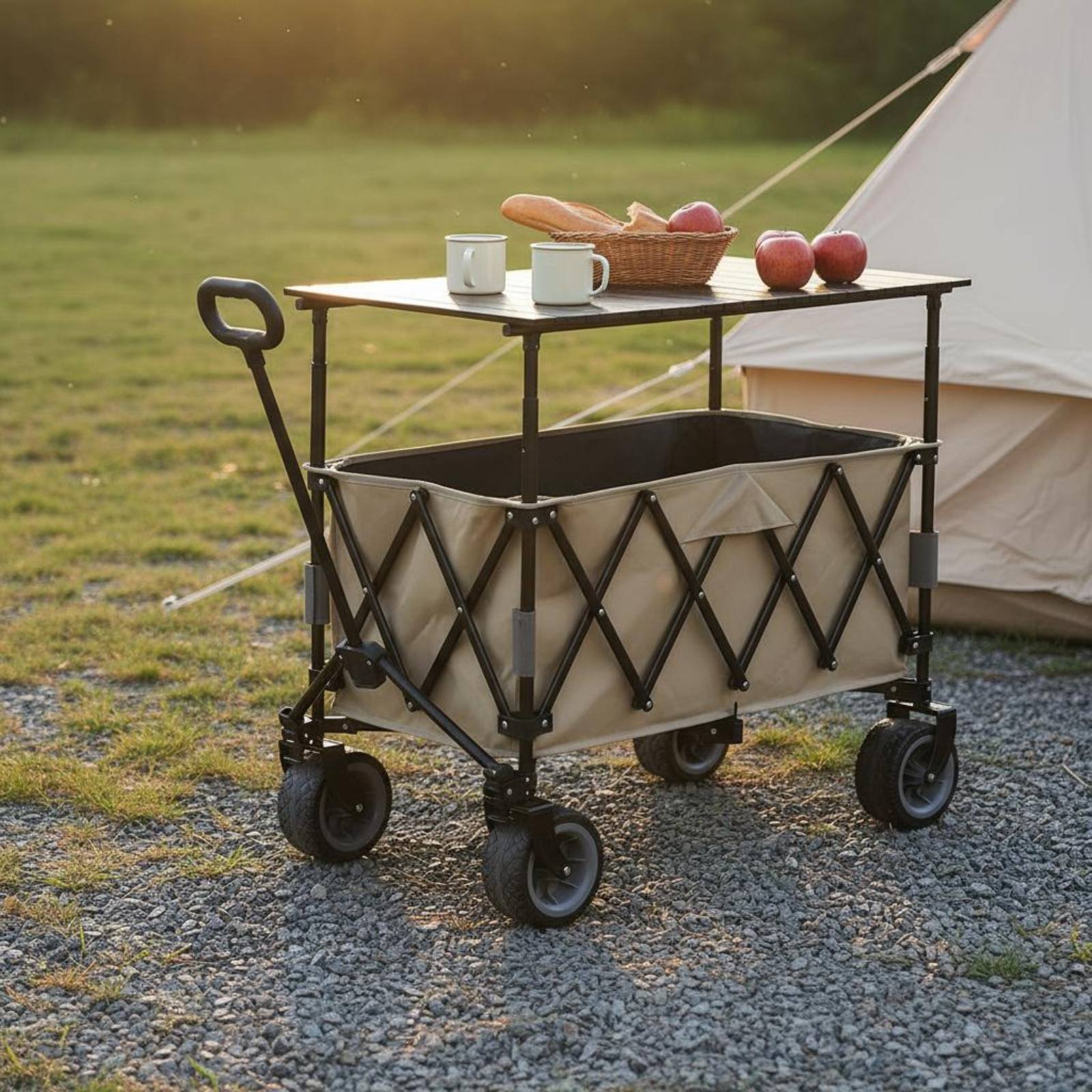 Foldable Camping Wagon Portabl - مراجعة Jinli Outdoor Camping وسعره