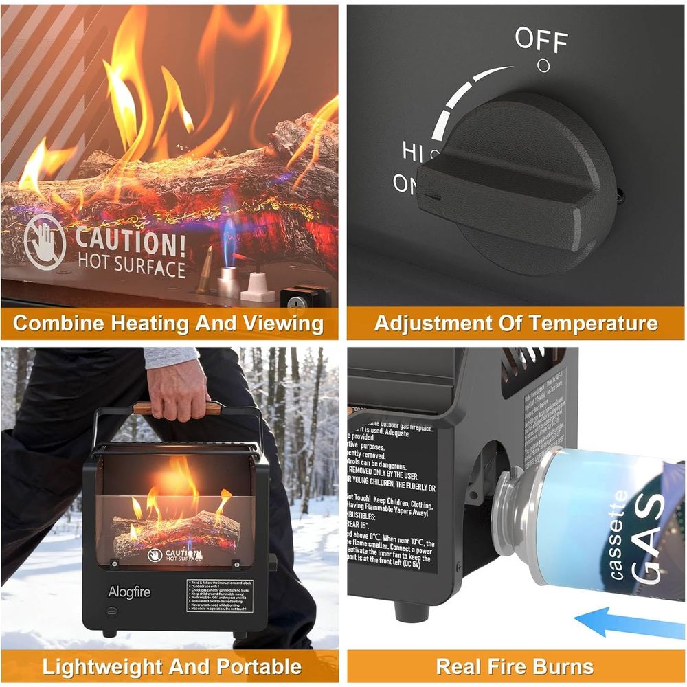 Portable 3-in-1 Gas Fire Pit,  - مراجعة Outdoor Camping Fire وسعره