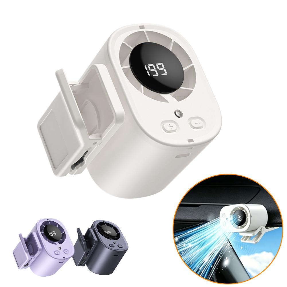 Portable Clip-On Fan with LED  - مراجعة Outdoor Camping Misting Fan وسعره