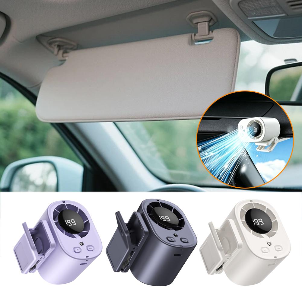 Portable Clip-On Fan with LED  - مراجعة Outdoor Camping Misting Fan وسعره